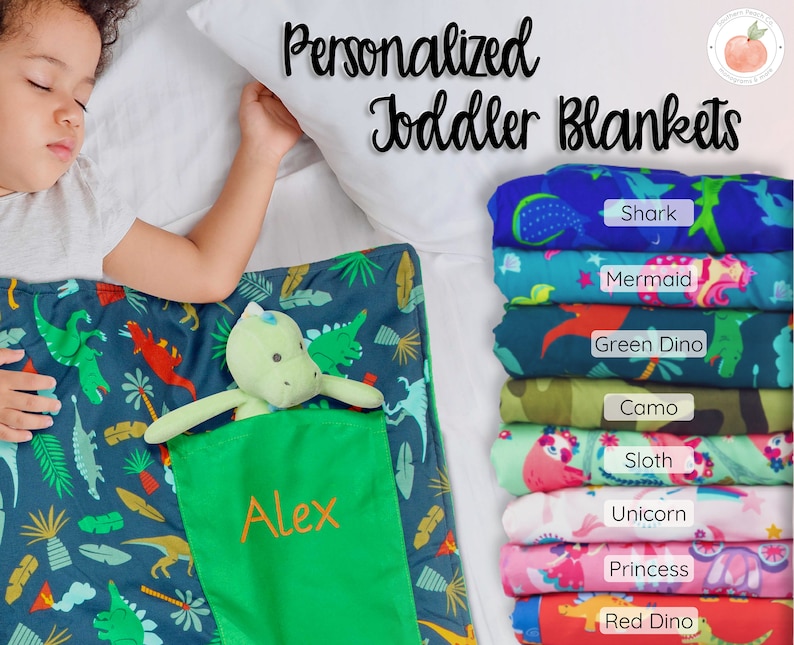 Personalized Toddler Blanket Preschool Blanket Kids Travel Etsy
