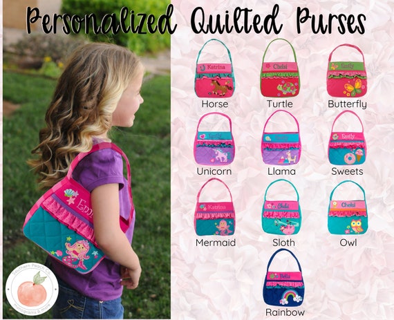 personalized girls purse