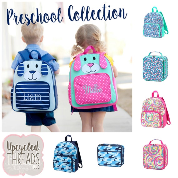 Personalized Toddler Backpack Lunchbox Monogrammed Preschool Etsy