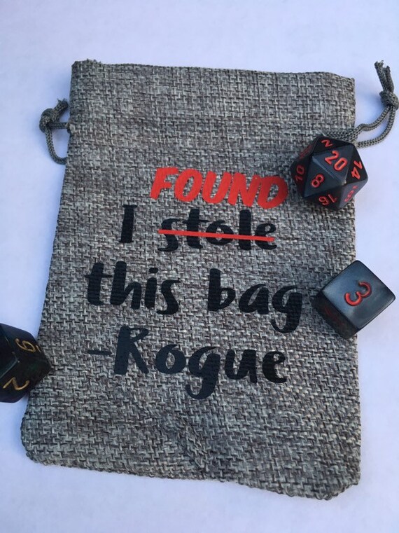 I Found This Bag Rogue Dice Bag 5 3 X 3 7 Inch Drawstring Etsy