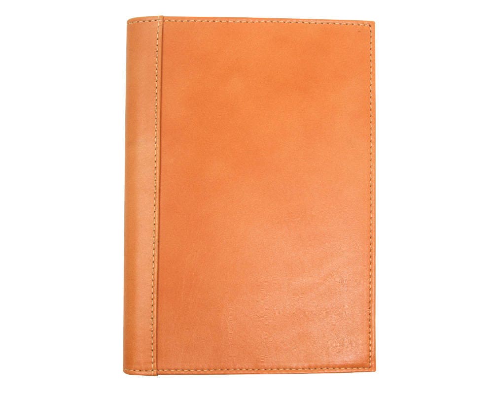Orange leather journal Personalized orange leather journal Etsy