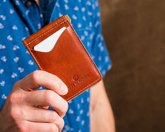 Money Clip Wallet Men S Money Clip Leather Money Clip Etsy - image 0