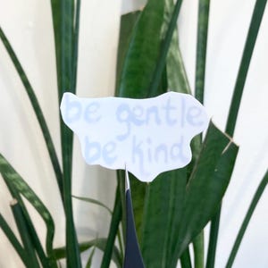be gentle and be kind lilac watercolor sticker | inspiration dainty | decal waterproof laptop tablet phone water bottle tumbler mug car