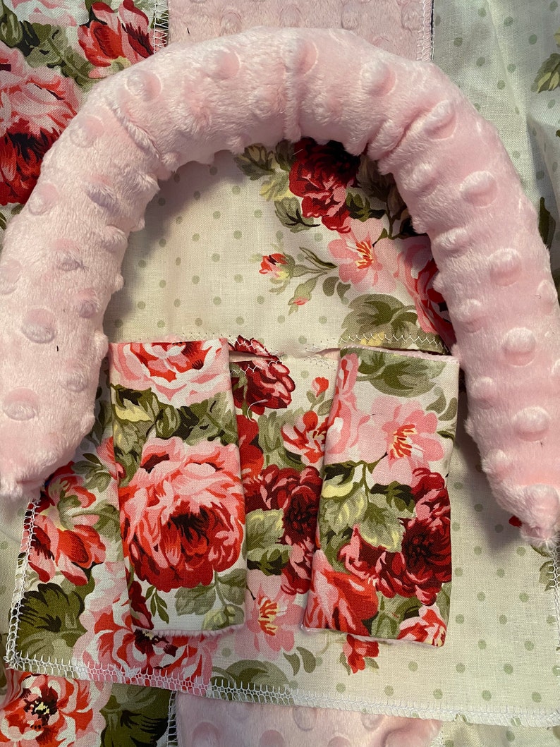 Baby Infant Car Seat Cover and Hood Cover Roses Polkadots Baby Etsy