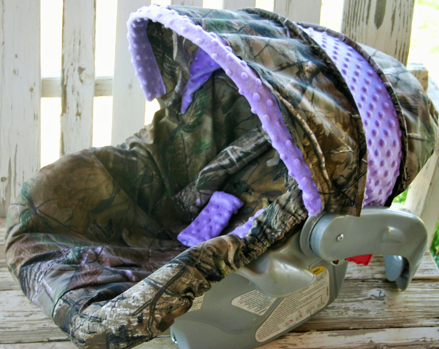 Realtree Camo w/ light purple Car seat cover and hood cover w/ Etsy