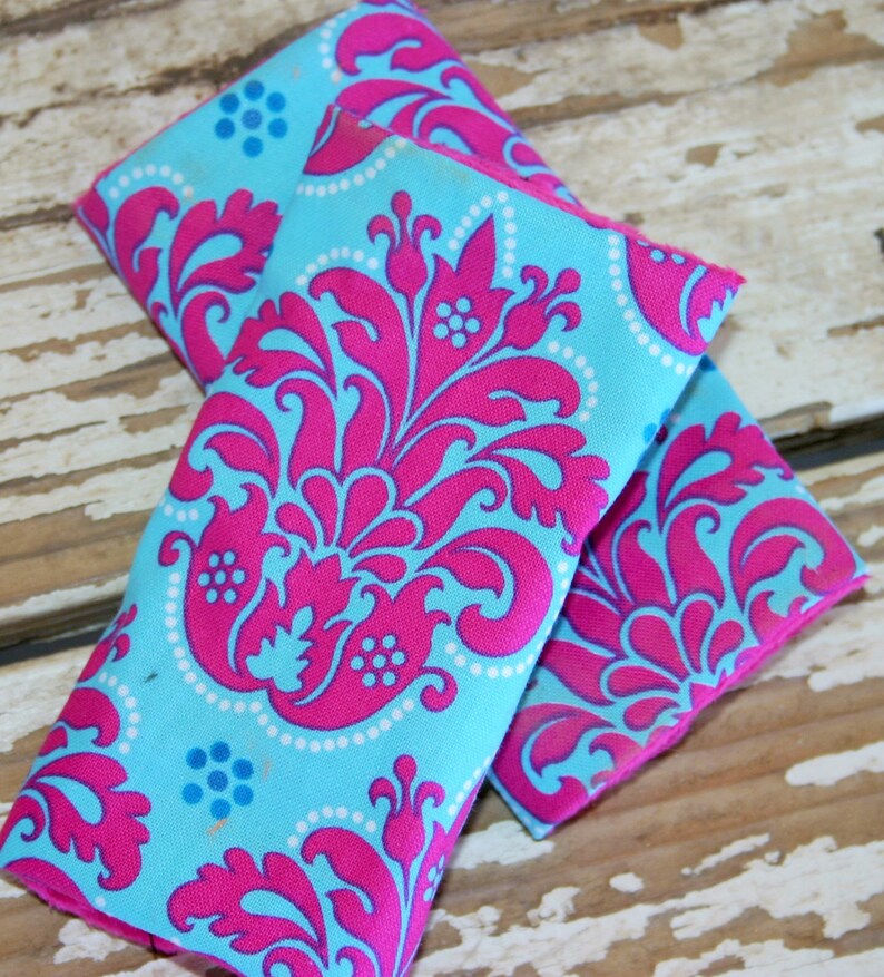 Pink and Teal/turquoise Damask With Hot Pink Minky Car Seat Etsy