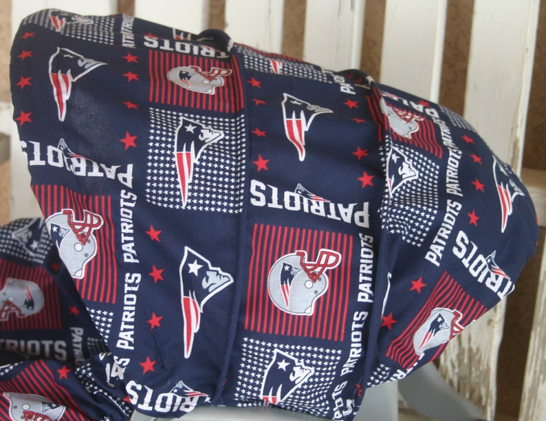 New England Patriots Infant Car Seat Cover And Hood Canopy