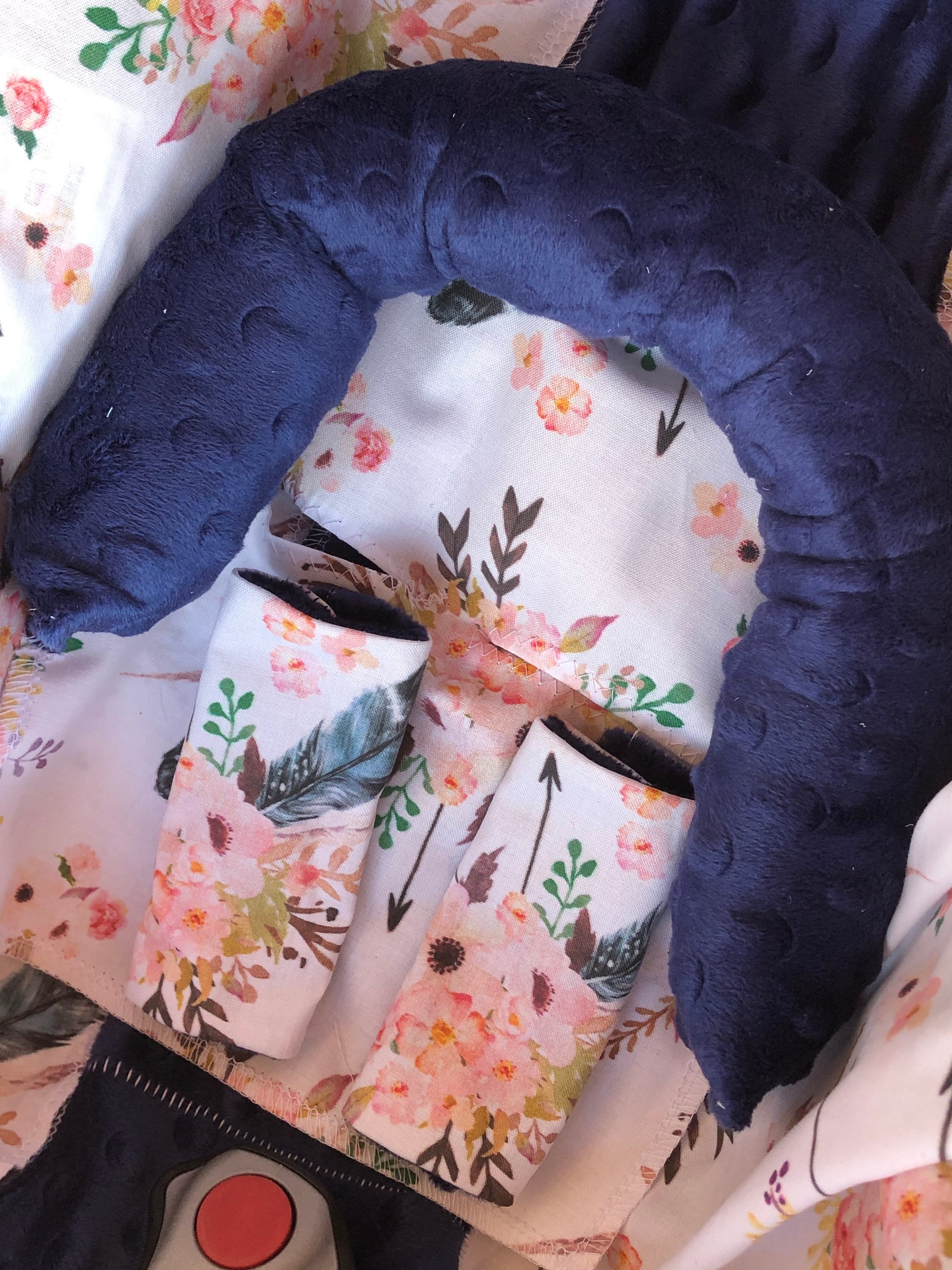 Baby car seat cover and hood cover in Boho pink and white Etsy