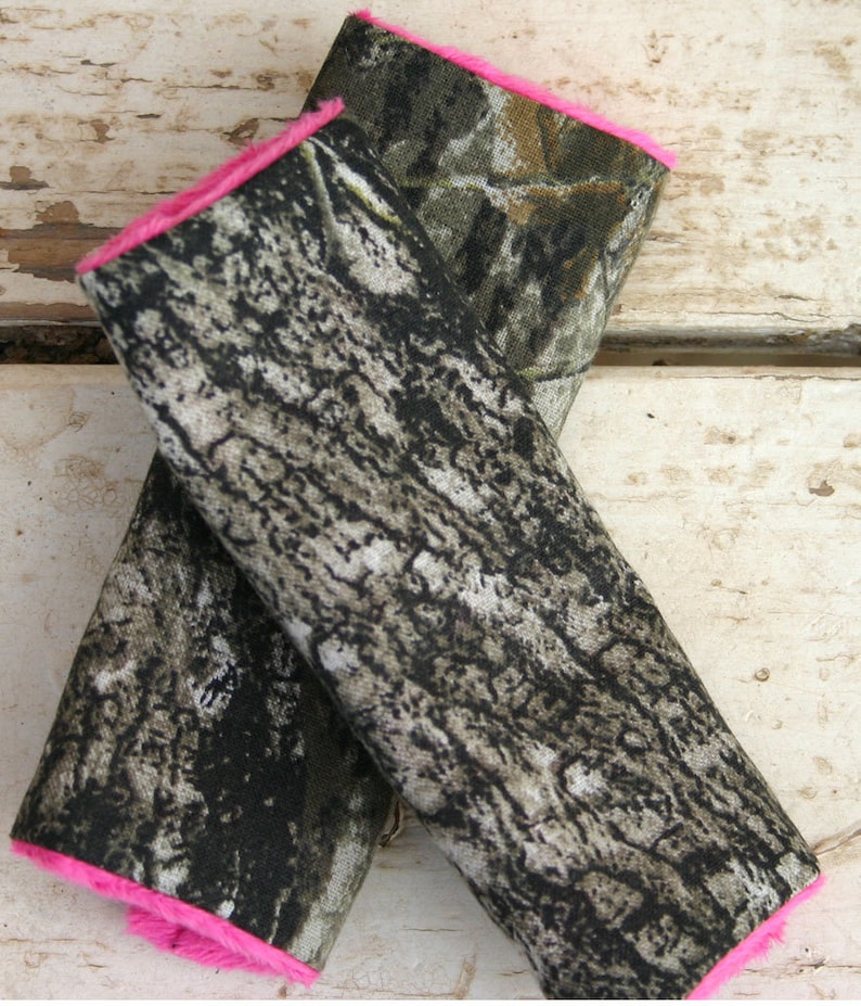 Mossy Oak Camo With Pink Minky Car Seat Strap Covers Infant Etsy