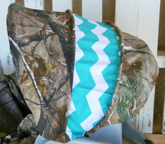 baby blanket 30/"x30/" realtree and aqua// teal minky