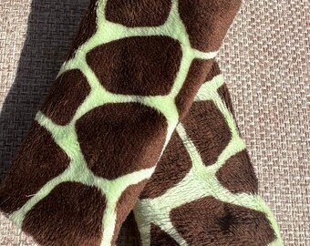 Giraffe Print Minky Infant/Toddler Strap Covers