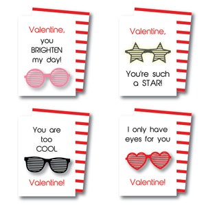 Instant Download Printable Sunglasses Valentines