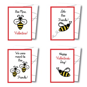 Instant Download Printable Bee Valentines