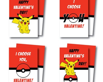 Instant Download Printable Pokemon Valentines