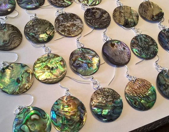 Paua abalone shell earrings