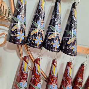 Beautiful glitter jingle earrings! Black or red!! Also rainbow and copper!!