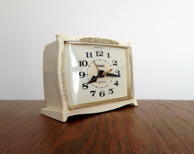 Vintage Timex Alarm Clock / Lighted Dial Electric Clock / Etsy