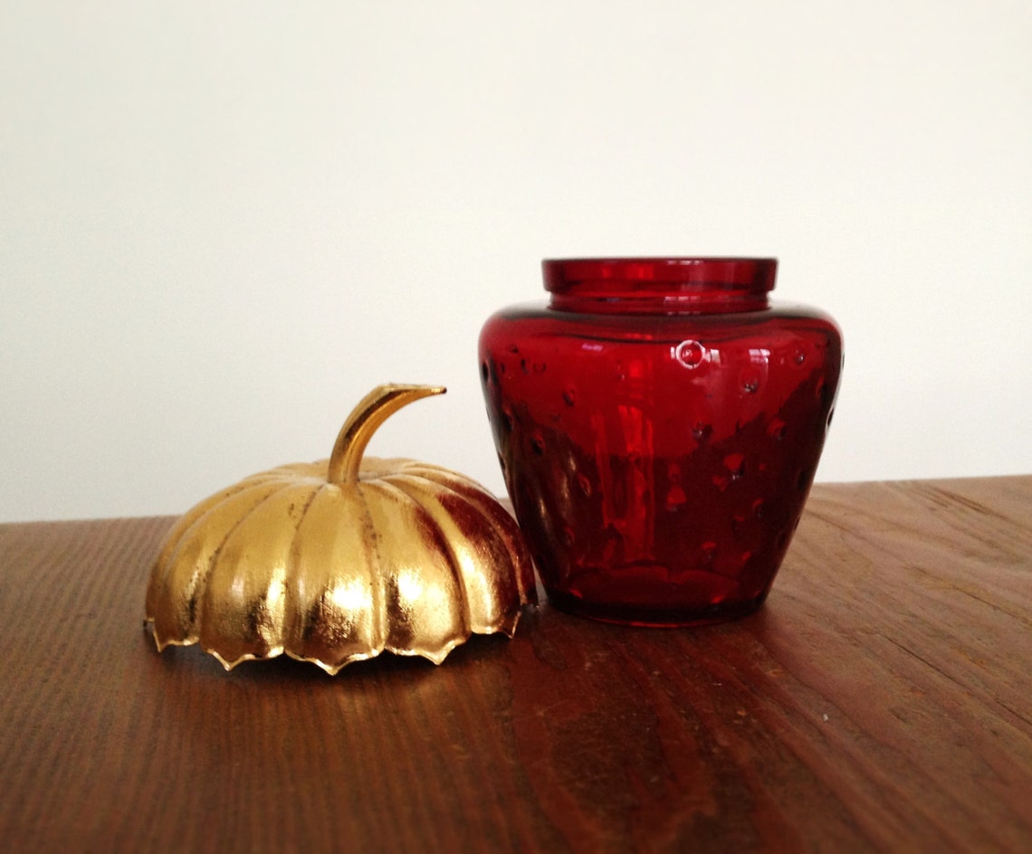 Vintage Avon Strawberry Jar with Lid / Strawberry Bath Gel Jar Etsy