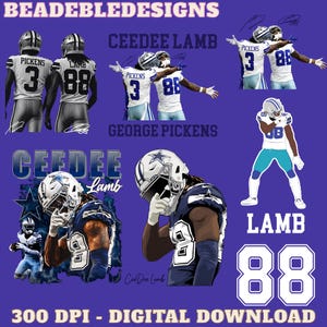 Ceedee Lamb PNG, Pickens Celebration, Cowboy Game Day (Digital Download)