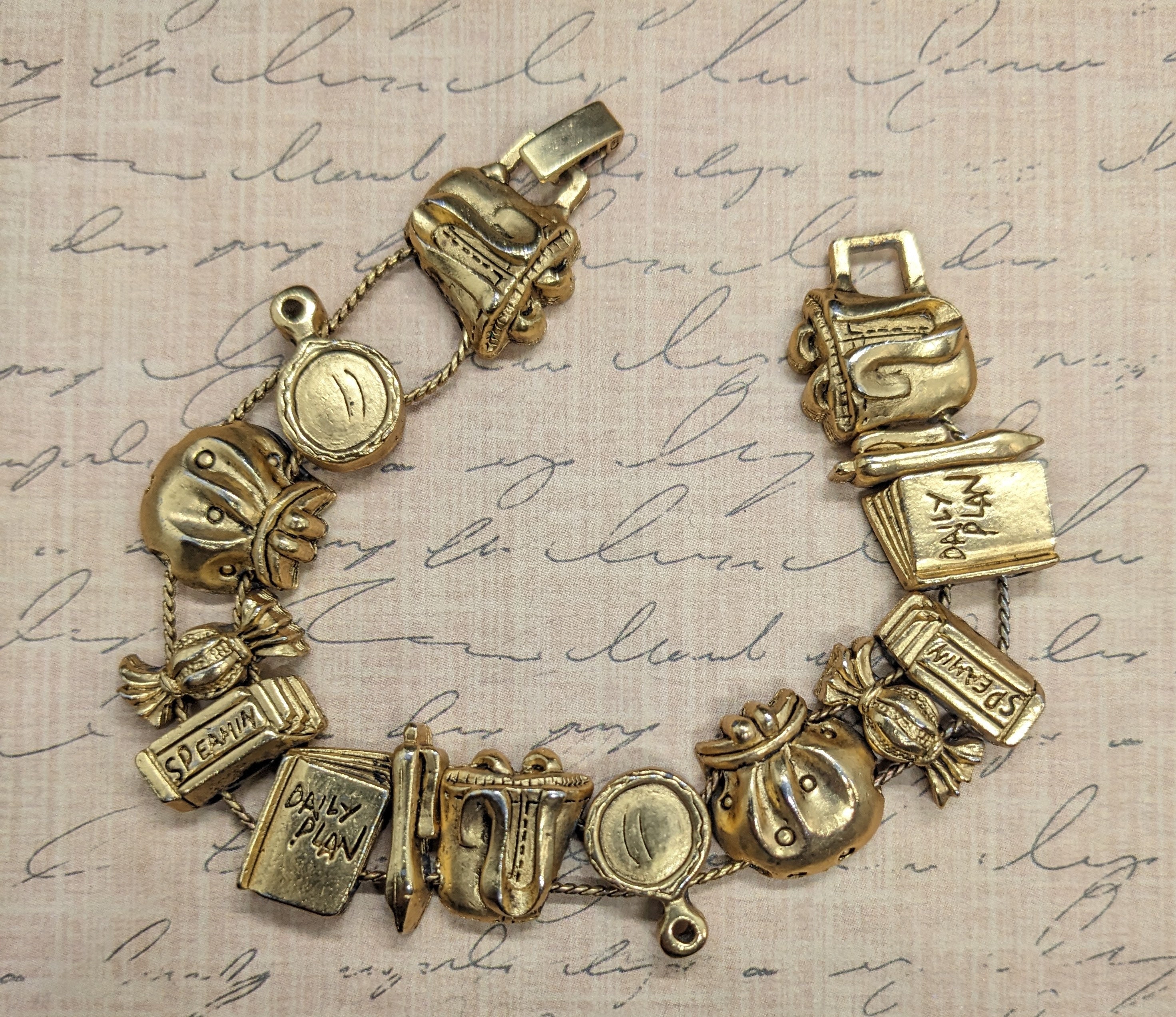 Huge Gold Louis Vuitton Charm Chunky Bracelet – Old Soul Vintage