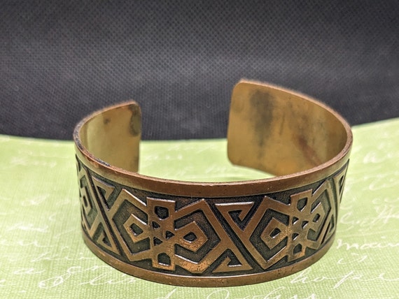 Vintage Park Lane Southwestern Tribal Copper Boho… - image 1