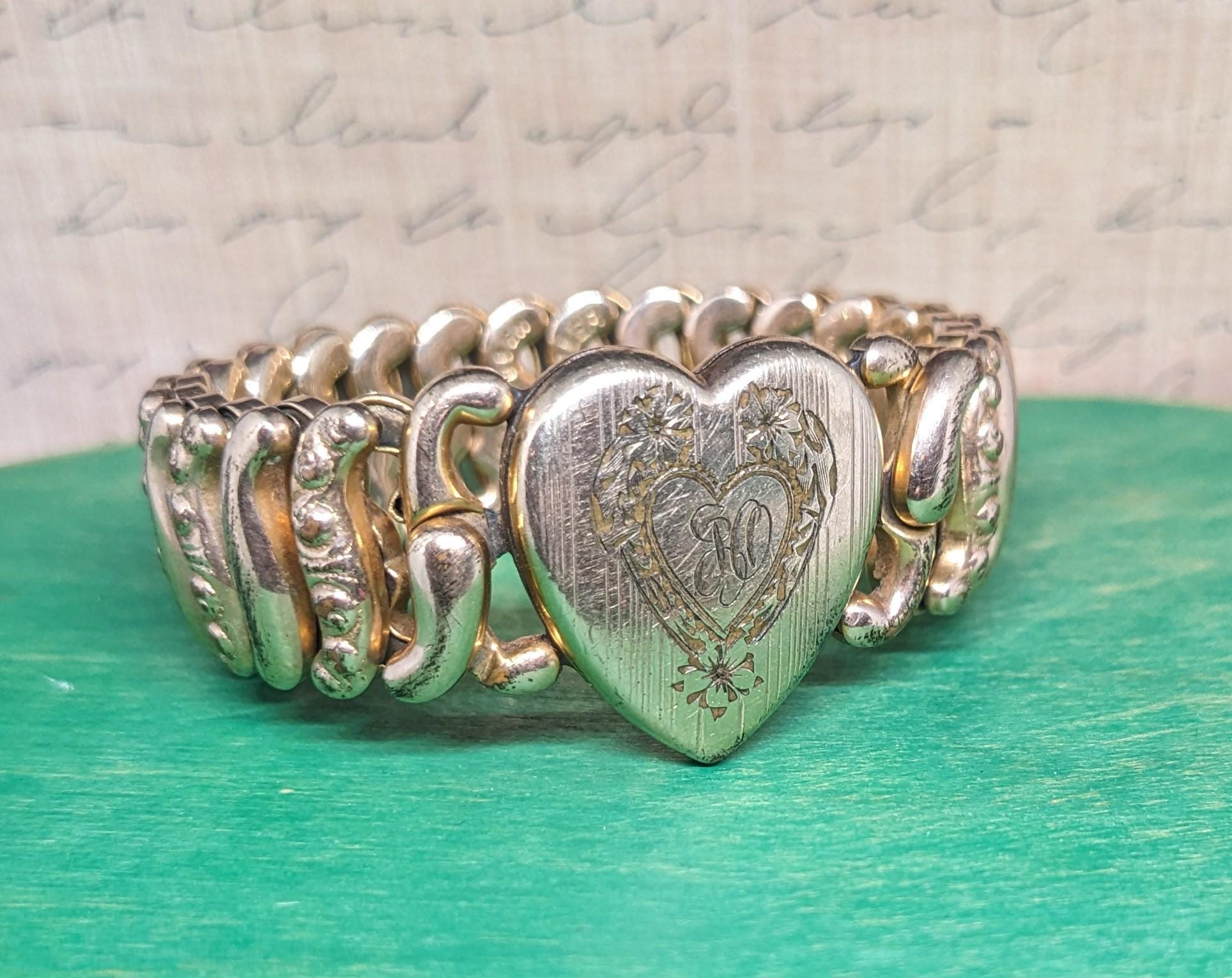 1940s Sweetheart Locket Expansion Bracelet - Etsy
