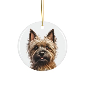 Cairn Terrier Ceramic Ornament Christmas Gift