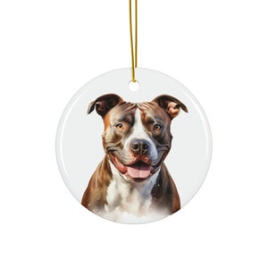 American Staffordshire Terrier Ceramic Ornament Christmas Gift