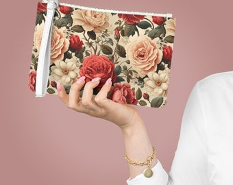 Retro Rose Clutch Bag