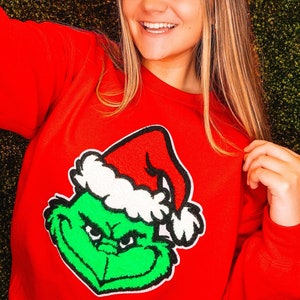Grinch sweatshirt etsy hotsell