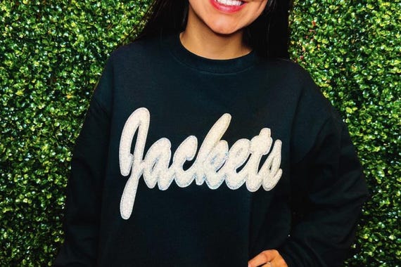Jackets White Chenille Heat Applied Patch