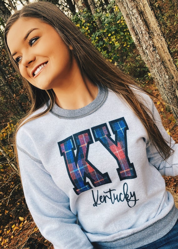 KY Kentucky Plaid Inside-out Sweatshirt - Etsy Canada