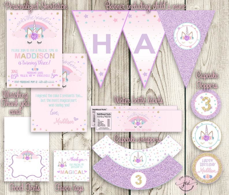 printable unicorn party decorations unicorn party