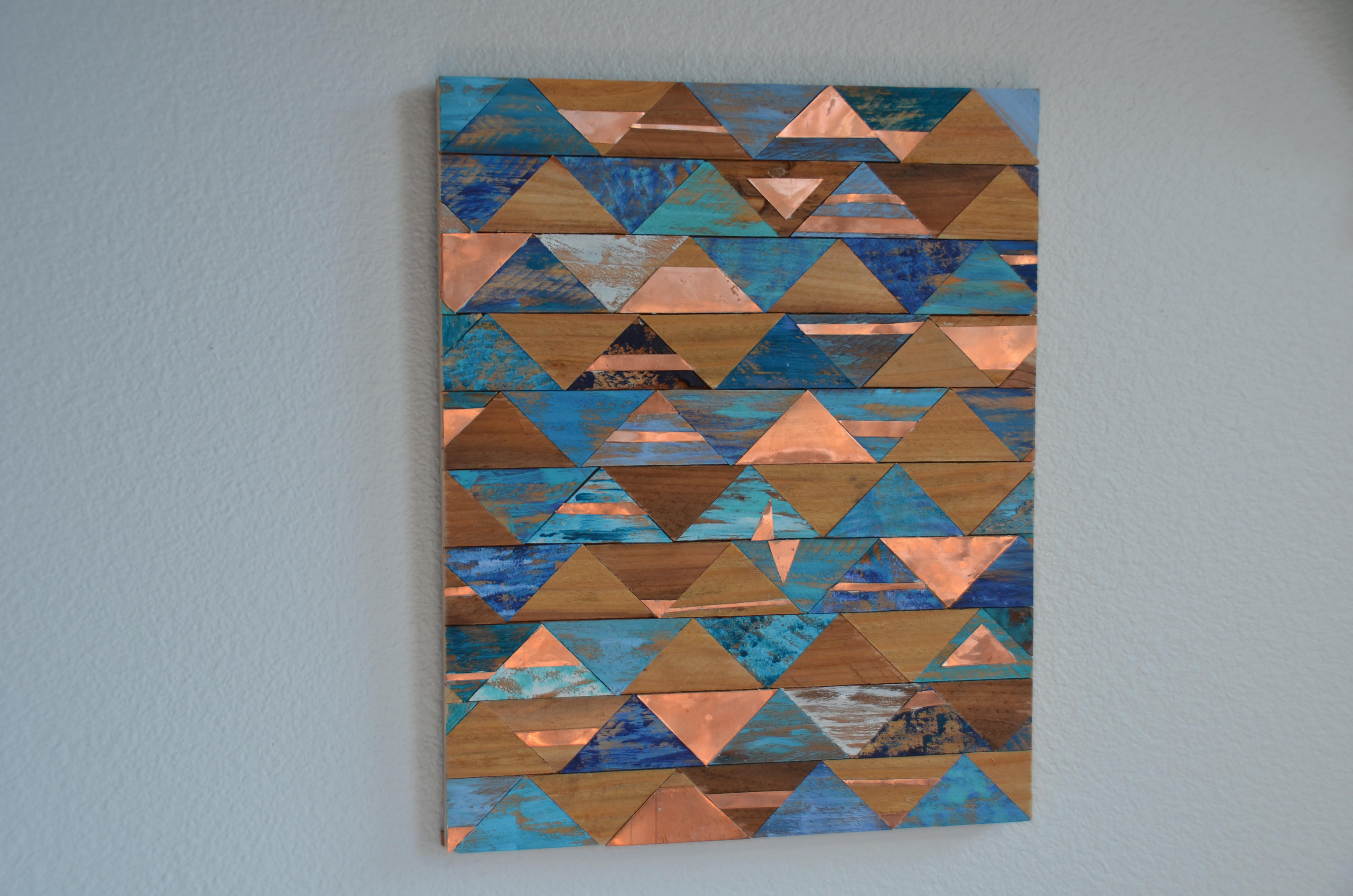 Copper and wood wall art copper and reclaimed wood reclaimed Etsy