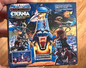 Vintage Original Mattel MOTU Masters of the Universe ETERNIA Miniature Toy Box Christmas Ornament / Refrigerator Magnet