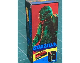 Vintage Original Mattel Shogun Warriors GODZILLA Miniature Toy Box Christmas Ornament / Refrigerator Fridge Magnet