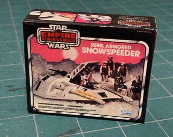 Vintage Kenner Star Wars The Empire Strikes Back SNOWSPEEDER (Pink) Miniature Toy Box Christmas Ornament / Refrigerator Fridge Magnet