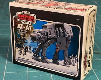 Vintage Original Kenner Star Wars The Empire Strikes Back AT-AT Miniature Toy Box Christmas Ornament / Refrigerator Fridge Magnet