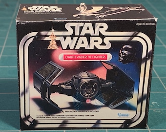 Vintage Original Kenner Star Wars Darth Vader TIE FIGHTER Miniature Toy Box Christmas Ornament / Refrigerator Fridge Magnet