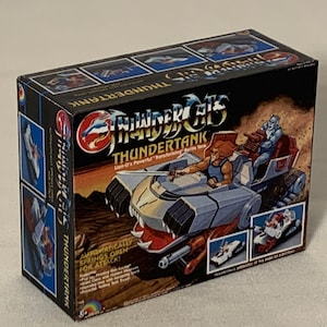 Vintage Original LJN Thundercats THUNDERTANK Miniature Toy Box Christmas Ornament / Refrigerator Fridge Magnet