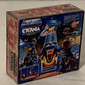 Vintage Original Mattel MOTU Masters of the Universe ETERNIA Miniature Toy Box Christmas Ornament / Refrigerator Magnet