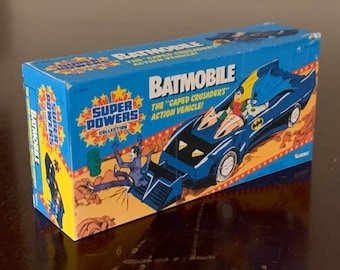 Vintage Original Kenner Super Powers BATMOBILE play set Miniature Toy Box Christmas Ornament / Refrigerator Fridge Magnet