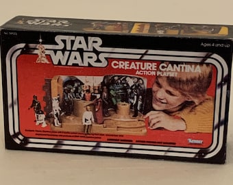 Vintage Original Kenner Star Wars Toy CREATURE CANTINA Box Miniature Christmas Ornament / Refrigerator Fridge Magnet
