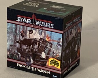 Vintage Original Kenner Star Wars Power of the Force EWOK BATTLE WAGON Miniature Toy Box Christmas Ornament / Refrigerator Fridge Magnet