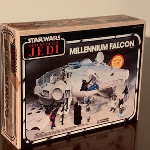 Vintage Original Kenner Star Wars Return of the Jedi MILLENNIUM FALCON Toy Box Miniature Christmas Ornament / Refrigerator Fridge Magnet