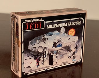 Vintage Original Kenner Star Wars Return of the Jedi MILLENNIUM FALCON Toy Box Miniature Christmas Ornament / Refrigerator Fridge Magnet