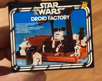 Vintage Original Kenner Star Wars Toy DROID FACTORY Box Miniature Christmas Ornament / Refrigerator Fridge Magnet