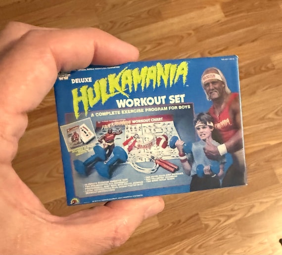 Vintage Original LJN Hulk Hogan Deluxe HULKAMANIA WORKOUT Set