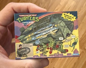 Adorno navideño en miniatura del dirigible de las Tortugas Ninja de Playmates (original) / Imán para nevera