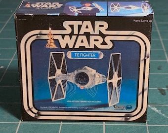 Vintage Original Kenner Star Wars Toy TIE FIGHTER Box Miniature Christmas Ornament / Refrigerator Fridge Magnet